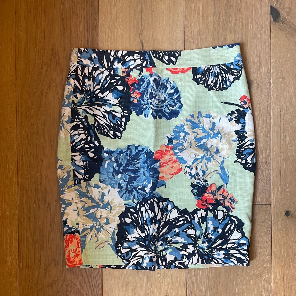 J.Crew Floral Pencil Skirt | Size 0P